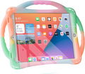 TopEsct Kids Case for iPad 10.2 inch - Shockproof Silicone Cover with Tempered Glass Screen Protector and Strap - Compatible with iPad 9th/8th/7th Gen (2021) (Jelly Orange)