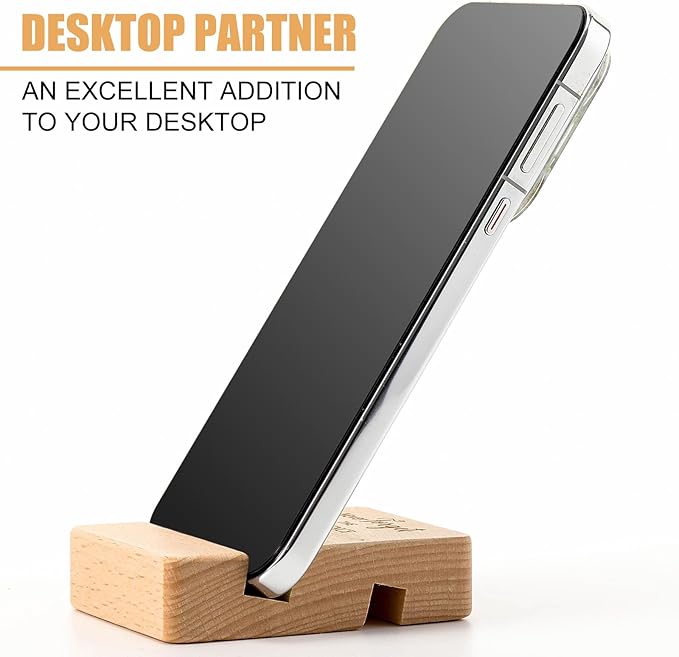 Wenqik 24 Set Employee Appreciation Gifts Bulk Wooden Phone Stand for Desk Wooden Phone Holder Office Workers Thank You Gift for Team Coworkers Staff Nurse Teacher Colleagues Doctor (Difference)