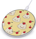 Panna Cotta Cakes with Cherries Phone Charger Magnetic Charging Pad Anti-Slip with USB Cable