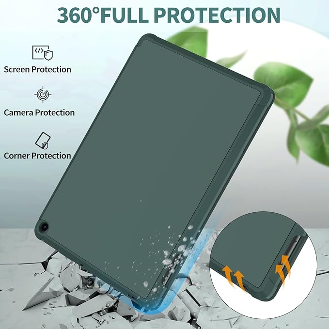 DJ&ampRPPQ Tablet Protective Case with Auto Wake/Sleep Dark Green