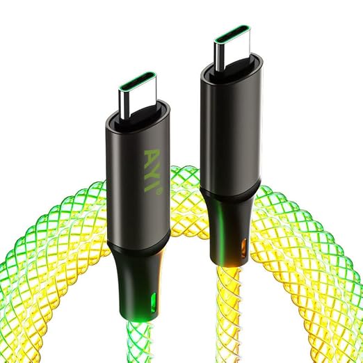 USB Type C to Type C RGB Colorful