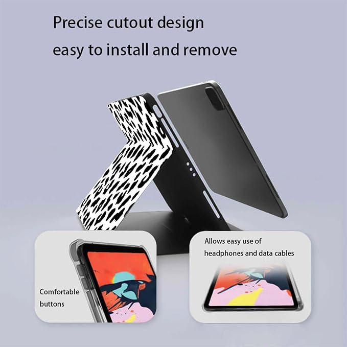 Case for Samsung Galaxy Tab A11+ / Tab A9+ 11 Inch 2025/2023Slim Protective LeatherAuto Wake/SleepAdjustable Viewing Angle Stand.Cow Print