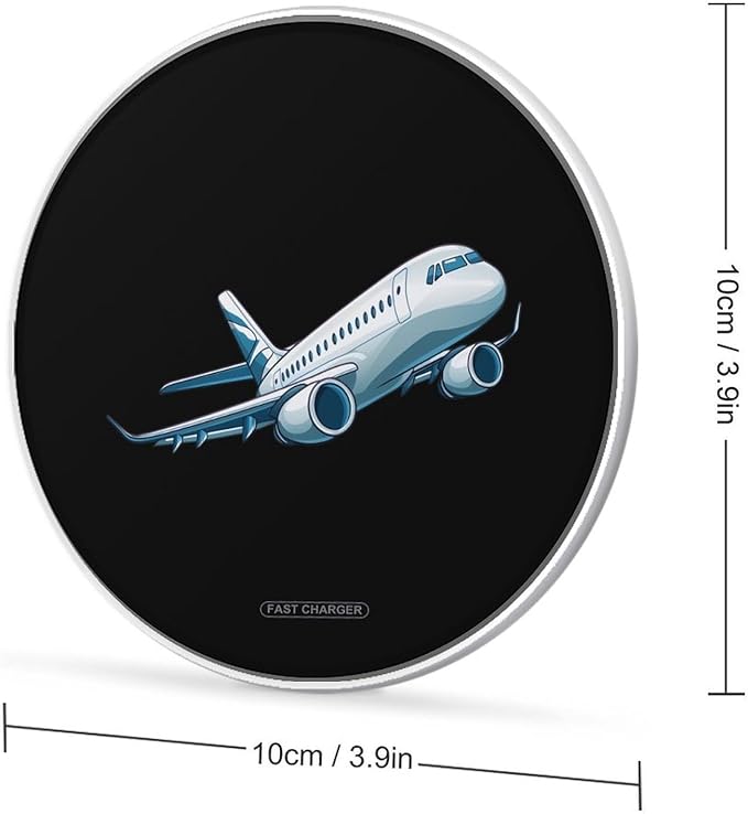 Airplane Plane Wireless Charger Anti-Slip Wireless Charging Pad Slim Charger Mat for Men Women