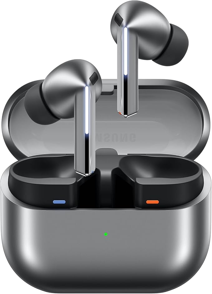 Samsung Galaxy Buds 3 Pro AI True Wireless Bluetooth Earbuds Noise Cancelling Sound Optimization Redesigned Comfort Fit Silver [US Version Amazon Exclusive 2Yr Warranty]