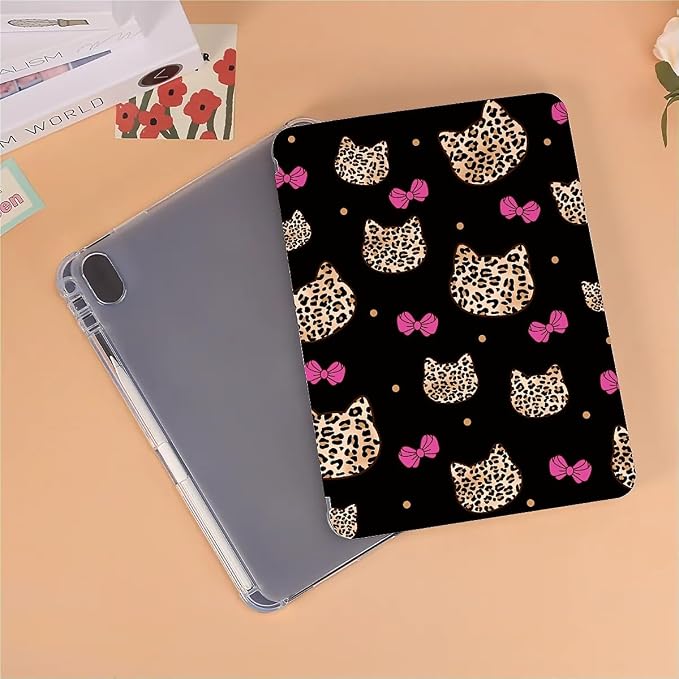 cute cat with Leopard Pink Bow