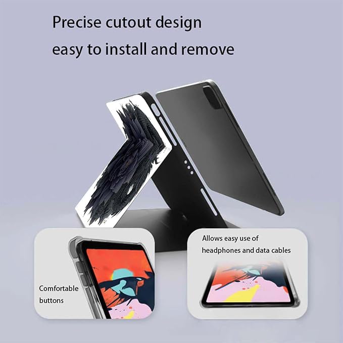 Case for Samsung Galaxy Tab A11+ / Tab A9+ 11 Inch 2025/2023Slim Protective LeatherAuto Wake/SleepAdjustable Viewing Angle Stand.Black Dragon