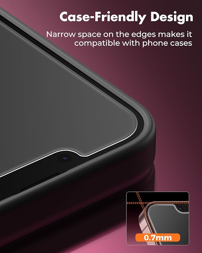 UNBREAKcable 4PCS Screen Protector for iPhone 13-2 Privacy Tempered Glass+2 Clear Glass Double Shatterproof [Easy Installation Frame] [9H Hardness] [Case Friendly] Anti-Scratch for iPhone 6.1 inch