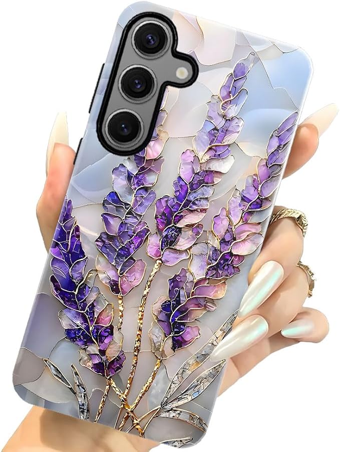 Lavender Stained Glass Purple Floral
