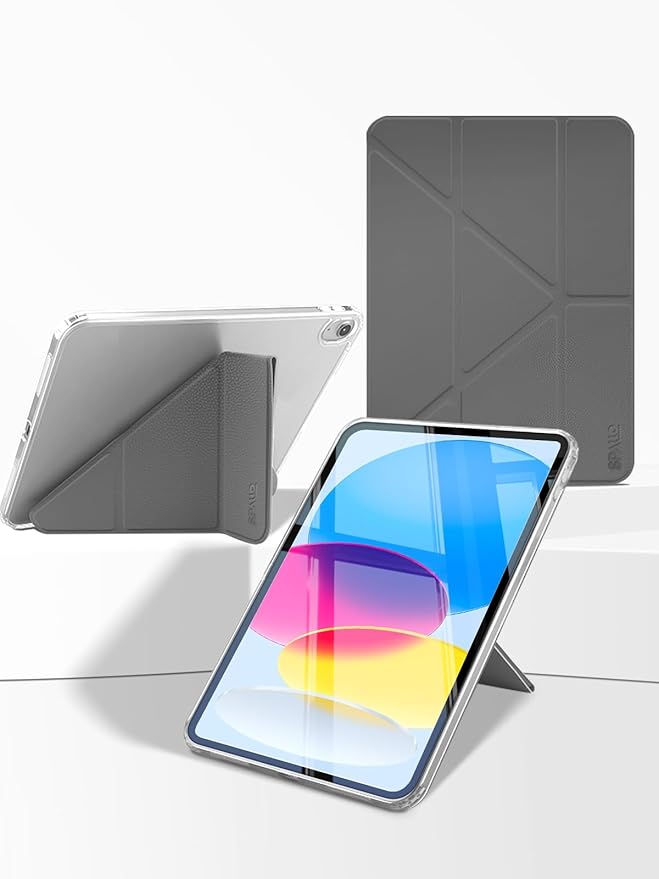 for iPad (A16) 11th/10th Generation Case (2025/2022) - Magnetic Detachable Portrait/Landscape Stand Cover with Hard Shell Back5 Standing AnglesAuto Wake/Sleep Slim &amp LightDark Gray