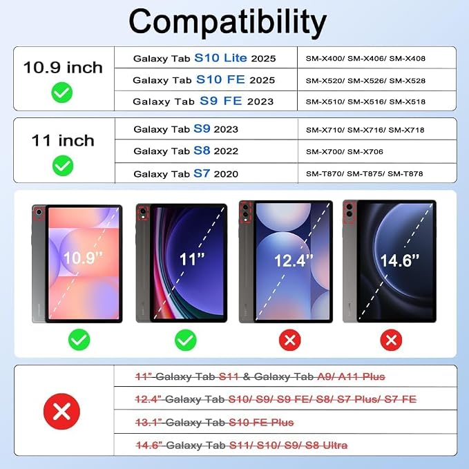 Galaxy Tab S10 Lite Case-Red+Black