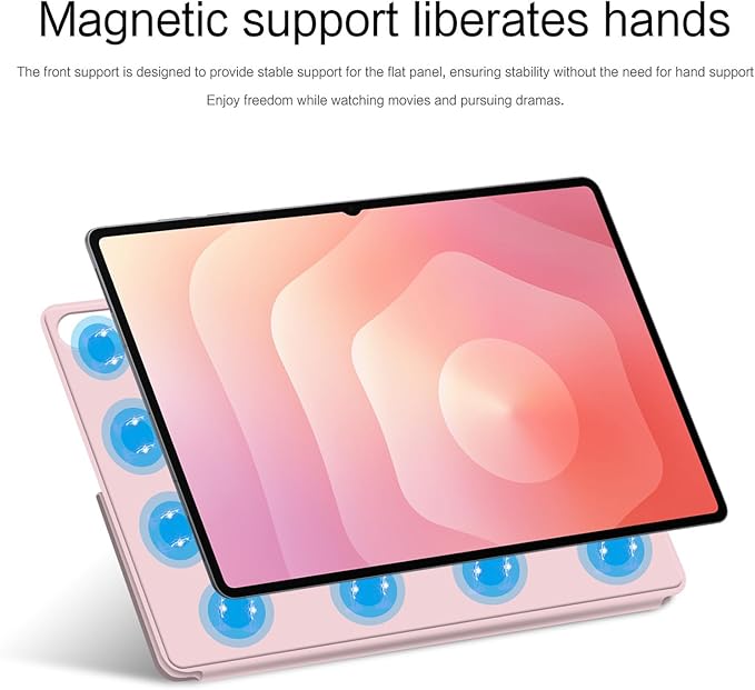 for Samsung Galaxy Tab S11 Ultra Case 14.6 inch Magnetic Attachment | Auto Wake/Sleep | Multi-Viewing Angles | Slim Light Shell Cover | Compatible with Samsung Galaxy Tab S11 Ultra | Pink