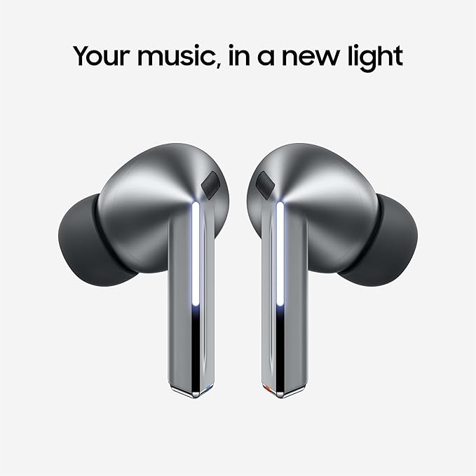 Samsung Galaxy Buds 3 Pro AI True Wireless Bluetooth Earbuds Noise Cancelling Sound Optimization Redesigned Comfort Fit Silver [US Version Amazon Exclusive 2Yr Warranty]