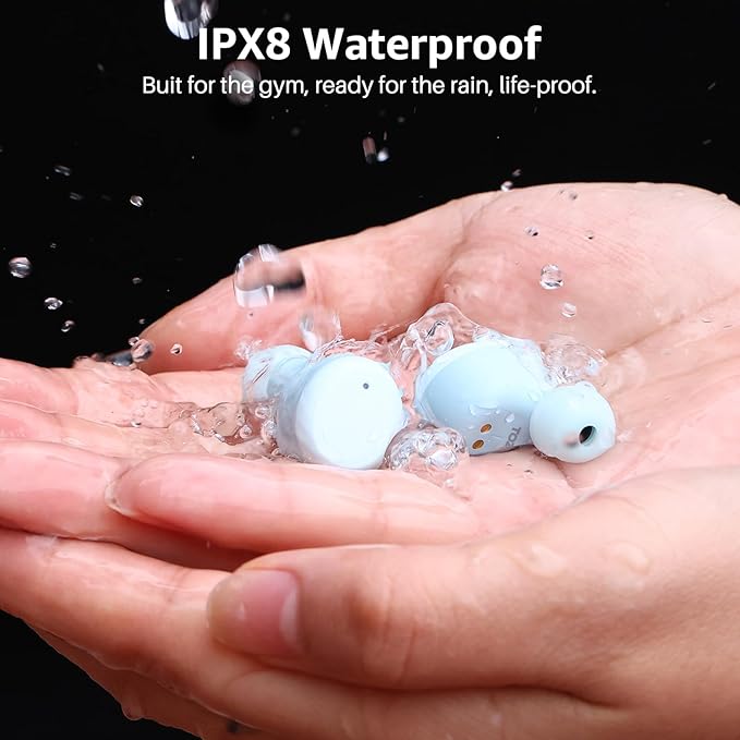 TOZO T6 Wireless Earbuds Bluetooth 5.3 Ear Buds Stereo Sound in Ear Headphones 50 Hours Playtime Wireless Charging Case APP Customizable EQs IPX8 Waterproof Earphones