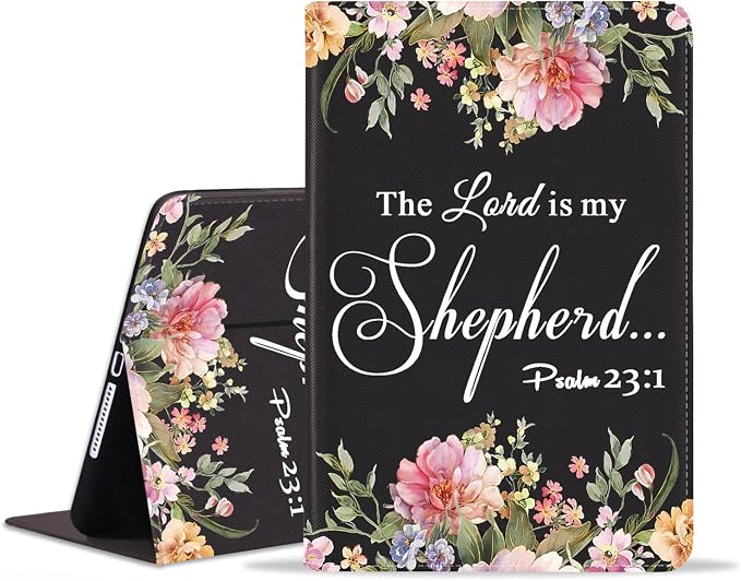 Floral Quote Bible Verse Psalm 23:1