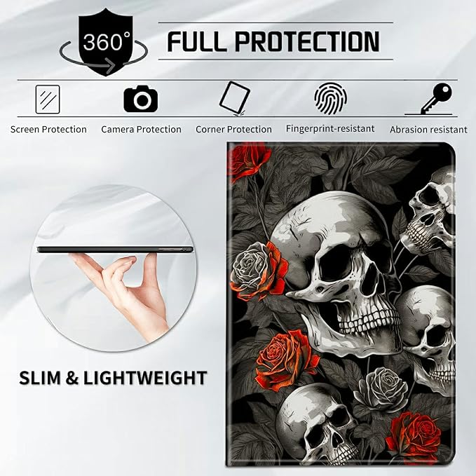 Red Roses Skull