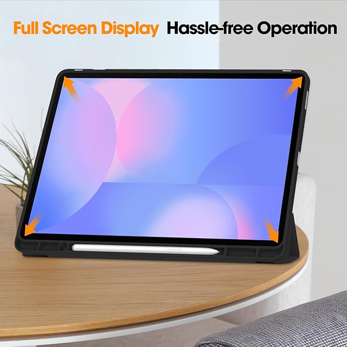 for Galaxy Tab S10 FE Plus Case 13.1 Inch 2025 (Model: SM-X620/SM-X626B) Trifold Stand Cover with S Pen Holder [Auto Wake/Sleep] PU Leather + Soft TPU Back Shell for Tab S10 FE+ 13.1Black
