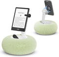Magnetic Phone Pillow Stand Phone Holder for BedLapDesk Cozy Pillow Stand with Snack Bowl and 2 Magnetic Rings Compatible with 3.5-7 iPhoneE-Reader Kindle Green