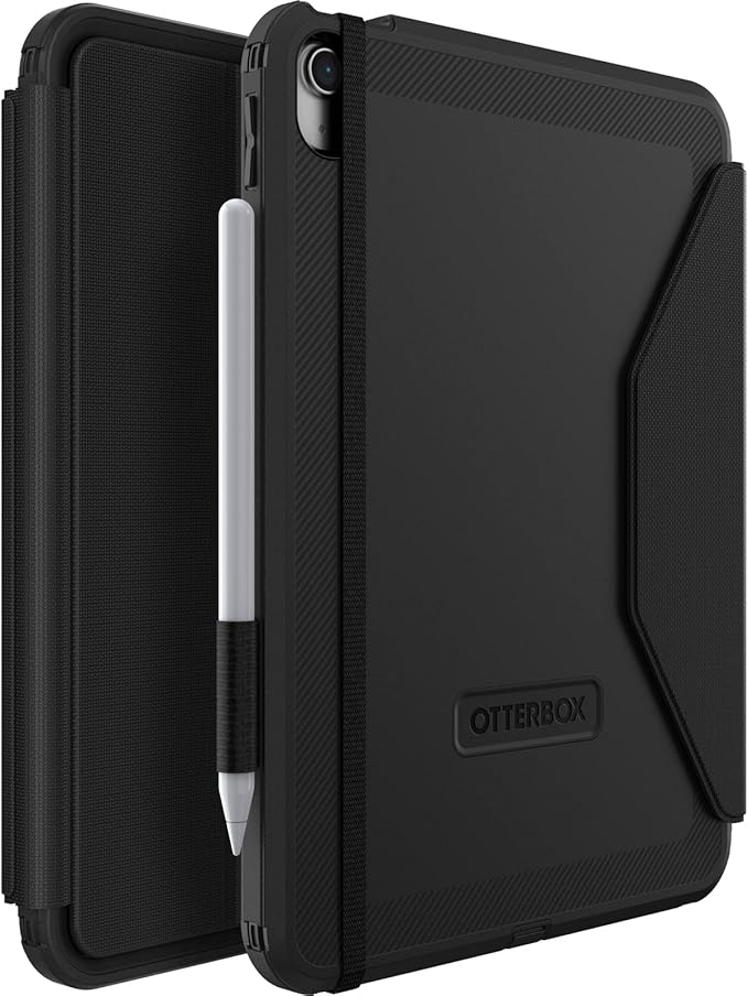 OtterBox Defender Series for Business (Screenless Edition) W/Folio for iPad 10th Gen (ONLY) - Black (Non-Retail Packaging)