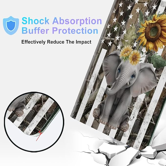 American Flag Elephant Sunflower