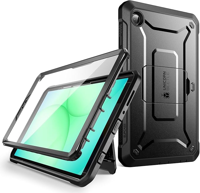 SUPCASE for Samsung Galaxy Tab A11 Case with Stand (Unicorn Beetle Pro) [Built-in Screen Protector] Full Body Heavy Duty Rugged Kickstand Protective Tablet Cover for Galaxy Tab A11 8.7 Inch Black