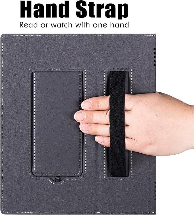 BOZHUORUI Case for 10.3 Boox Note Air 5 C/Air 4 C/Air 3 C/Air 3 B/W Tablet ePaperMultiple Viewing Angles Stand CoverPU Leather Folio Smart Protective Cover with Hand Strap Rock Black