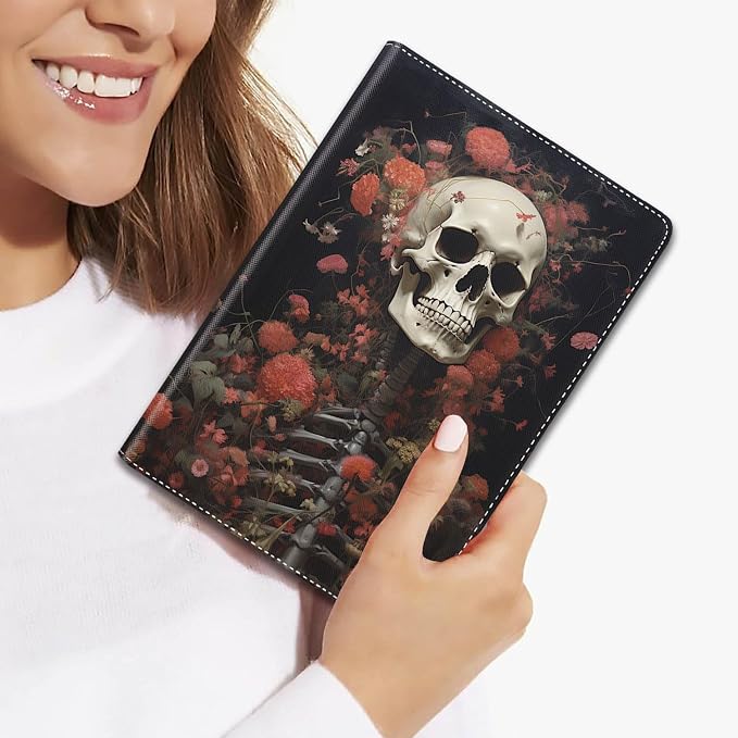 Skeleton with Flower Skull