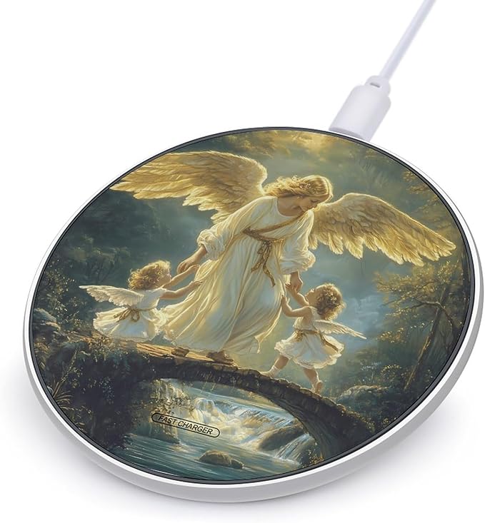 Guardian-Angeles Wireless Charger Anti-Slip Wireless Charging Pad Slim Charger Mat for Men Women