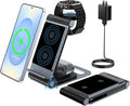 Wireless Charger for Samsung 3 in 1 Wireless Charging Station Foldable Wireless Charger Stand for Samsung S26 S25 Ultra S24 S23 S22 S21 / Z Flip/Z Fold Series for Galaxy Watch 8/7/6/5/4/ Galaxy Buds
