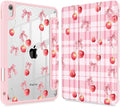 Case for iPad Air 11'' (M4 2026/M3 2025/M2 2024)/ iPad Air 10.9'' Air 5th /4th Gen Shockproof Cover with Clear Back Shell &amp Penceil Holder Auto Wake/Sleep Stand Cover Cherry Bow P704