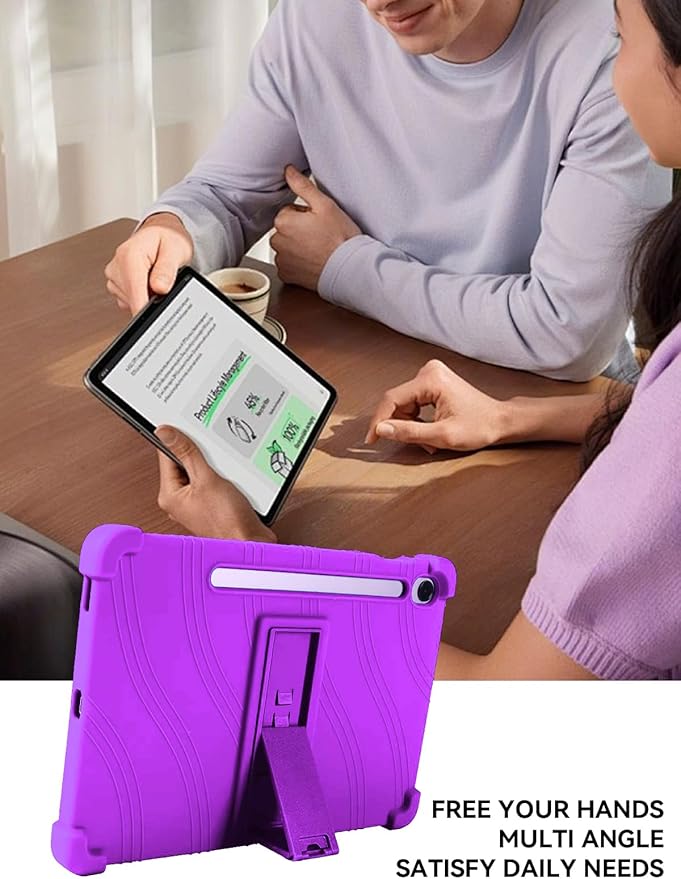 Case for Samsung Galaxy Tab S10 FE Plus/S10 FE+5G 13.1-Inch - Protective Cover with S Pen Holder &amp Multi-Angle Viewing Stand (Purple)