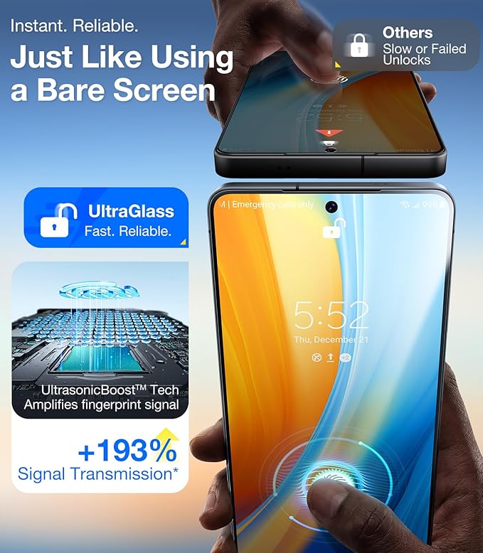 UltraGlass TOP 9H+ Armor for Samsung Galaxy S26 Screen Protector [NO.1 Military Grade Protection] Galaxy 26 Screen Protector Tempered Glass S26 Case Friendly OnePull Install 2 Pack