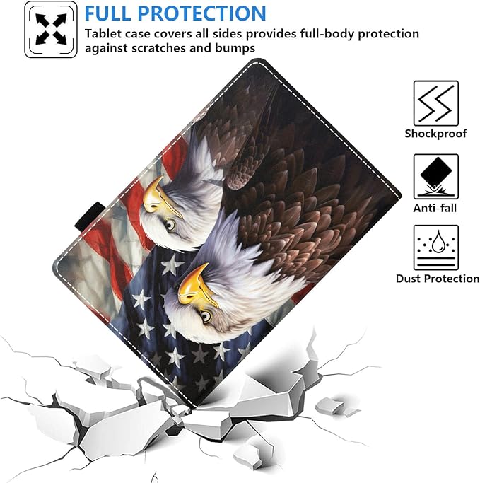 Patriotic American Flag Bald Eagle