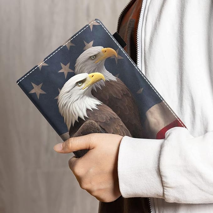 Bald Eagle with American Flag