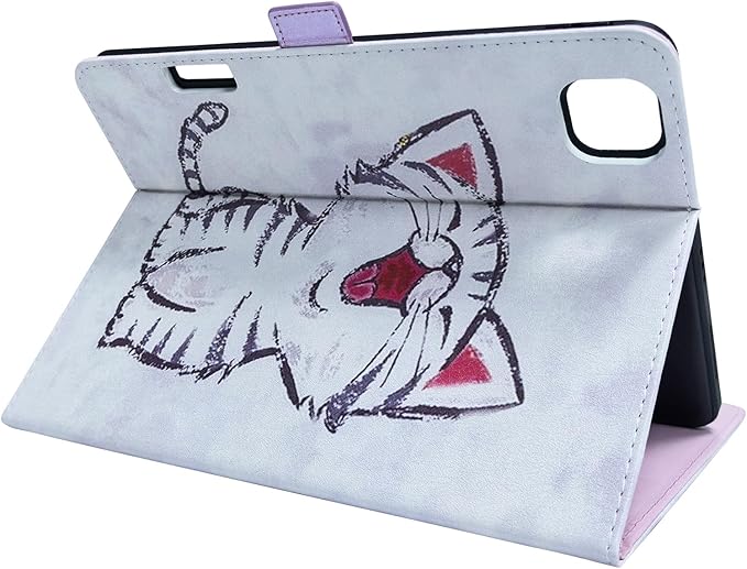 for iPad Air 11 inch Case M3 2025/M2 2024 &amp iPad Air 5th/4th Gen 10.9 &amp iPad Pro 11 inch Case 4th/3rd/2nd/1st Gen with Pencil Holder/Stand/Hand StrapAuto Wake/Sleep Cute Red-Billed Cat