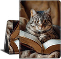 Case for Kindle Paperwhite 12th Generation 7 &amp Kindle ColorSoft Signature Edition PU Leather Protective Cover with Auto Sleep/Wake for Kindle Paperwhite 2024 – Cat Reading