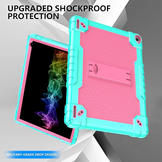 for YQSAVIOR Tab CP10 10.1 Case/Coopers Tab CP10 10.1 inch Case with Screen Protectror Built in Shoulder Strap &amp Kickstand for YQSAVIOR/Coopers Tab CP10 10.1 Tablet (Green/Pink/1 PC)