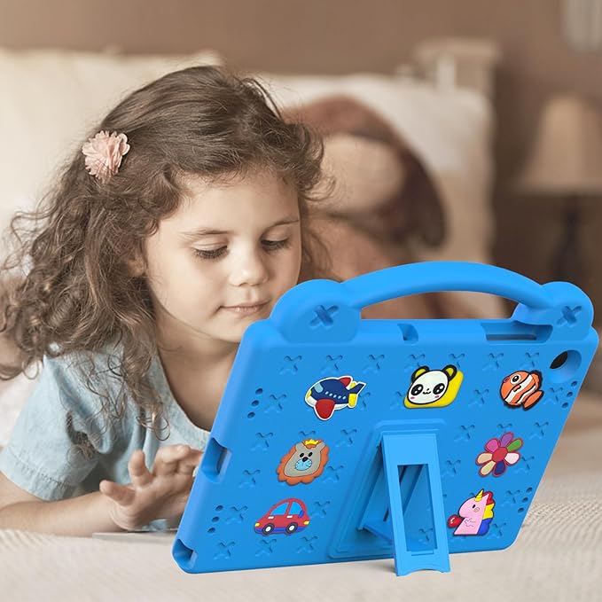 Compatible with Samsung Galaxy Tab A9 Plus X216B(2023) Tablet Case Lightweight Shockproof Protective Case with Shoulder Strap &amp Stand Handle for Girl Kid Gift Sky Blue