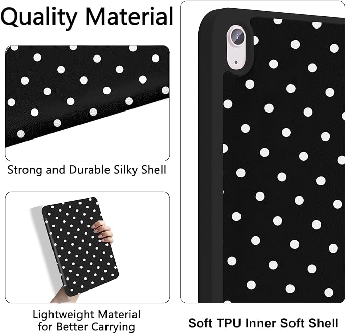 White Polka Dots Black