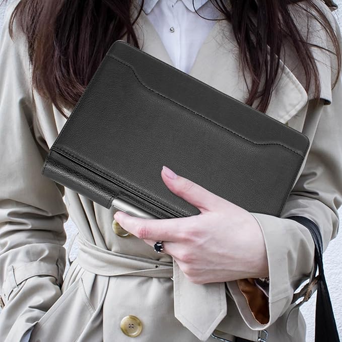 Case Compatible with Lenovo Tab Plus 11.5 inch 2024 Tablet PU Leather Business Cover for Tab Plus (TB351FU) Folding Stand CoverBlack