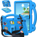 Compatible with Lenovo tab TB-311/WIFI 10.1 (2025) Tablet Case Kids Friendly Universal Lightweight Shockproof Protective Case with Shoulder Strap &amp Stand Handle Sky Blue