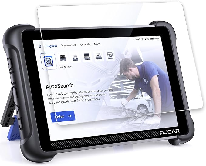 mucar Tempered Glass Screen Protector 892BT Scanner - 9H Hardness HD Clarity Anti-Scratch &amp Easy Installation
