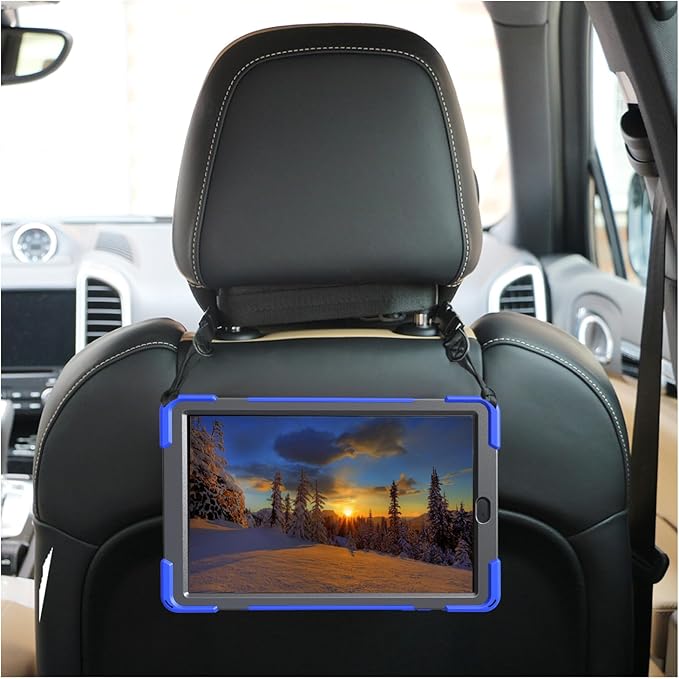 Case for Samsung Galaxy Tab A 10.5 2018 (SM-T590/T595/T597)Portable Heavy Duty Dropproof Protective Cover Case with 360 Rotating StandHandle &amp Shoulder StrapStylus Pen (New Blue)