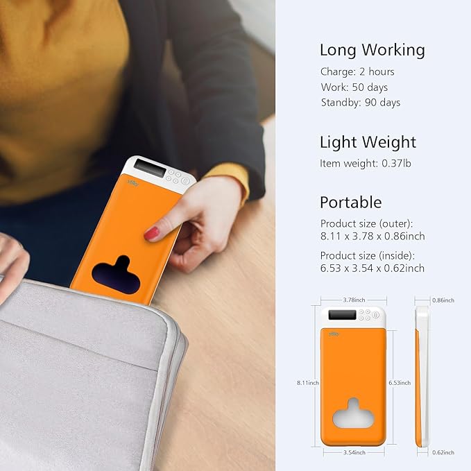 ySky Phone Lock Box with TimerPortable Timed Phone Lock Box for iPhone and Android Phones Self-Control Timer Phone Locker to Help KidsStudents Focus Back(Orange)
