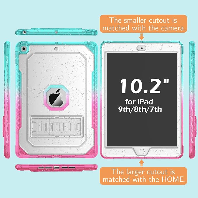#07 CLEAR PINK TO TEAL