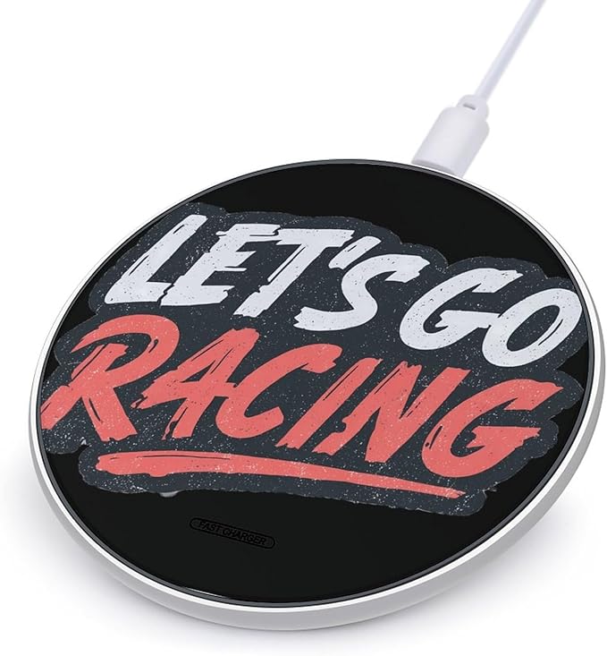 Let's Go Racing Phone Charger Magnetic Charging Pad Anti-Slip with USB Cable
