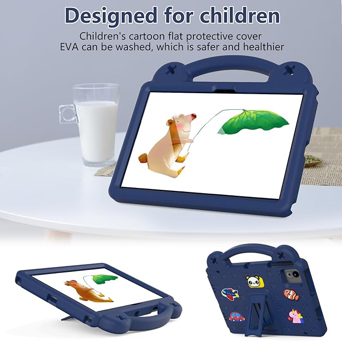 for Revvl Tab 2 Case 10.1 inch 2025 Kids EVA Tablet Cover with Strap Stand Handle for Tmobile Revvl Tab 2 5G Case Navy