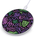 Neon Animal Graffiti Fast Portable Charger 10W Funny Graphic Phone Charging Pad with USB Cable