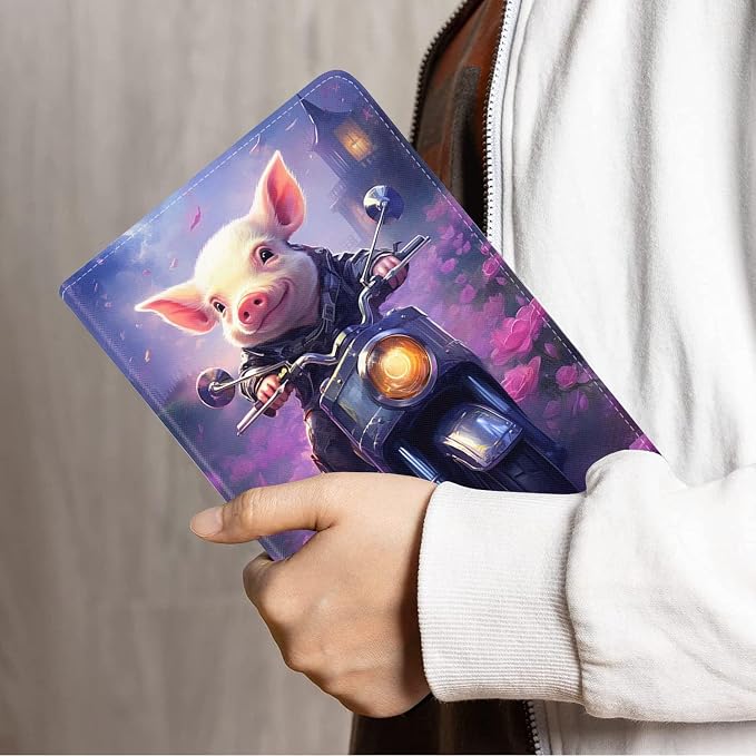 Pig Riding a Motorcycle