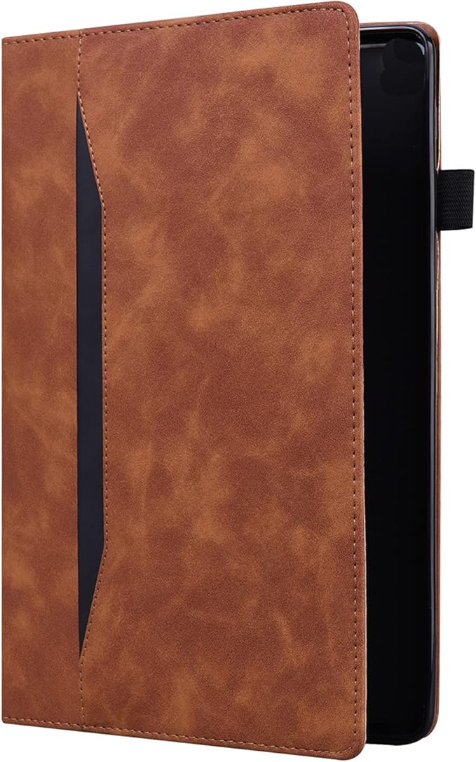 12.4 Inch Case for Samsung Galaxy Tab S8 Plus/S8+ 2022/S7 FE 2021/Tab S7 Plus/S7+ 2020 (SM-X800/T730/T970) with S Pen Holder Pocket &amp [Auto Wake/Sleep] Folding Stand PU Leather Cover Brown