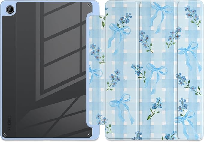 Flower&Bows &Watercolor Plaid